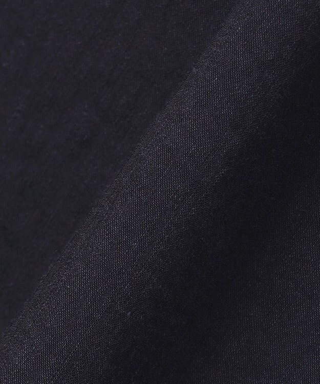 23区 S 【洗える】リネンレーヨンストレッチ ワイド パンツ ネイビー系