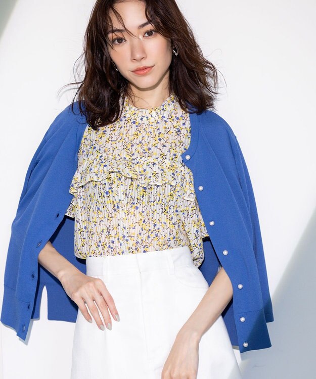 組曲 【洗える】デニムライクギャバ スカート アイボリー系