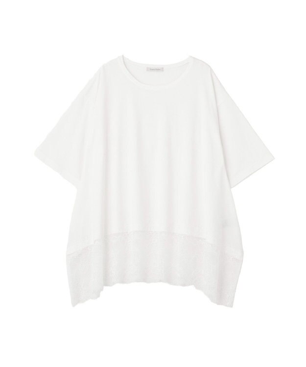Green Parks 裾イレヘムレースプルオーバー Off White