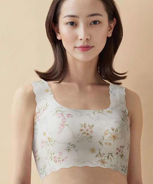 WACOAL 【GOCOCi ゴコチ】 ノンワイヤーブラ ハーフトップ まるでつけていないような着ごこち フラット仕上げ ホックなし CGG535 /ワコール ピーチ