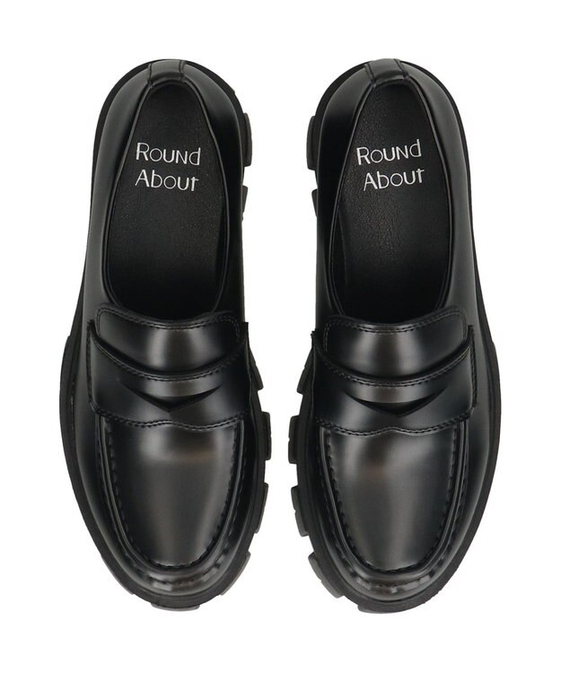 Bridget Birkin 【Round About】ラギットソールローファー ブラック