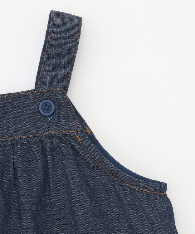 組曲 KIDS 【80-100cm】デニム ジャンパースカート ブルー系