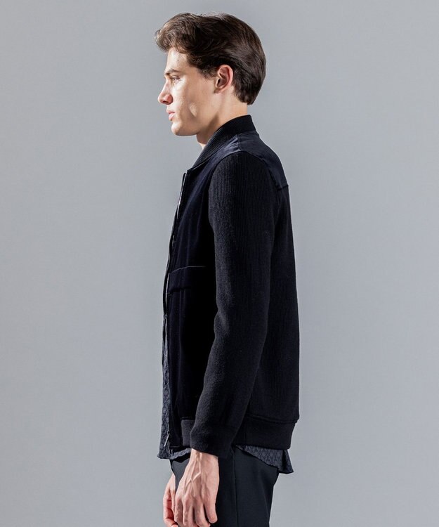 JOSEPH HOMME PONTOGLIO VELVET KNIT BLOUSON ブラック系