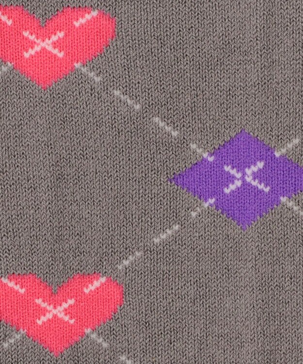 MIKI HOUSE HOT BISCUITS 【80-120cm】 ハートアーガイル レギンス グレー