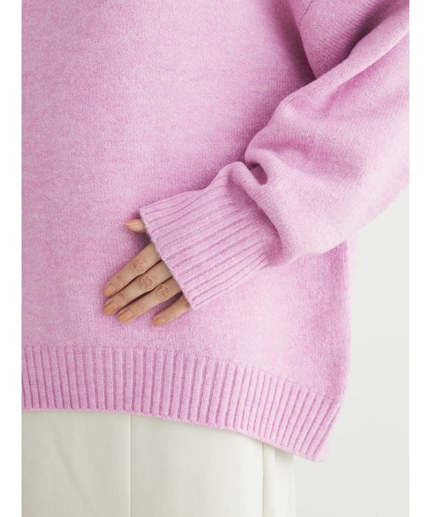 Green Parks ｆｕｗａっとメランジタートルニットプルオーバー Pink