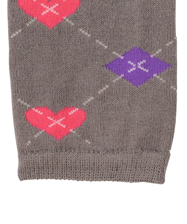 MIKI HOUSE HOT BISCUITS 【80-120cm】 ハートアーガイル レギンス グレー