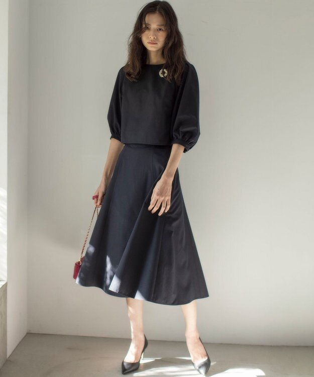 組曲 L クロップドフレア セットアップ ネイビー系