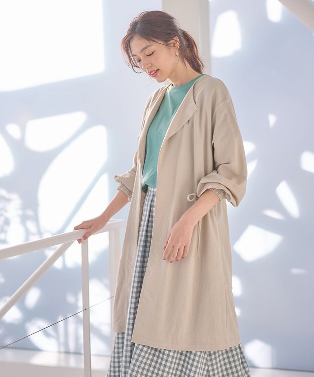 ANY 【洗濯機可/UVケア/接触冷感】ドロストピケカーディガン オフベージュ