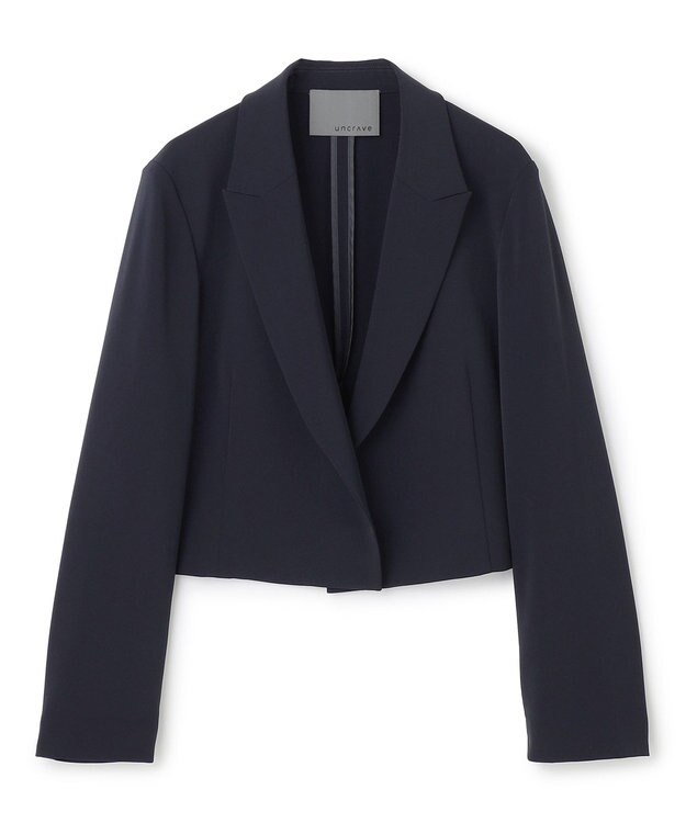 uncrave クールタッチツイル ショートジャケット ダークネイビー