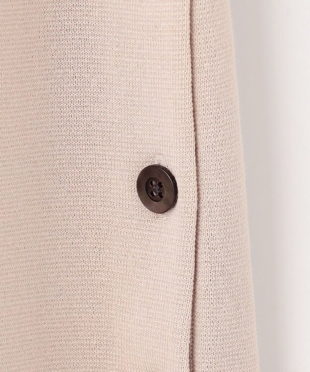 J.PRESS LADIES 【洗える】COTTON ACETATE キーネック ニット ベスト ライトグレー系