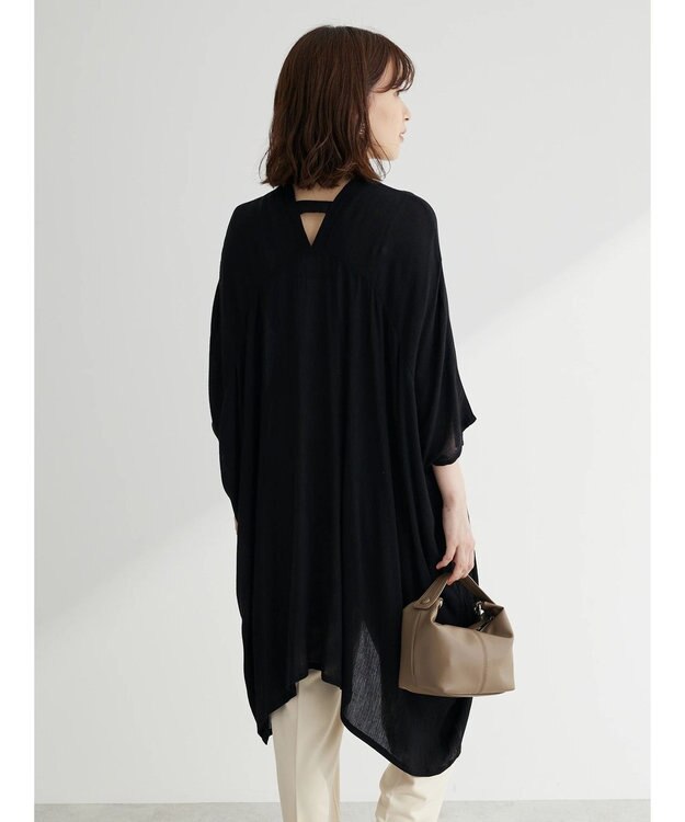 Green Parks Ｉ　レーヨンクレープチュニック Black