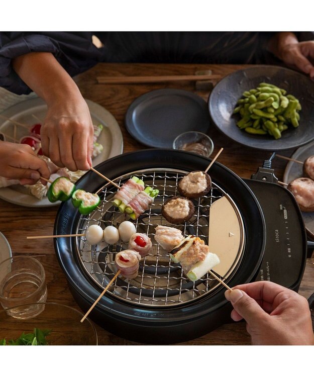 YAMATO テーブル＆キッチン 【siroca】おうちいろり（土鍋付き）  ブラック  SQ-D151D ブラック