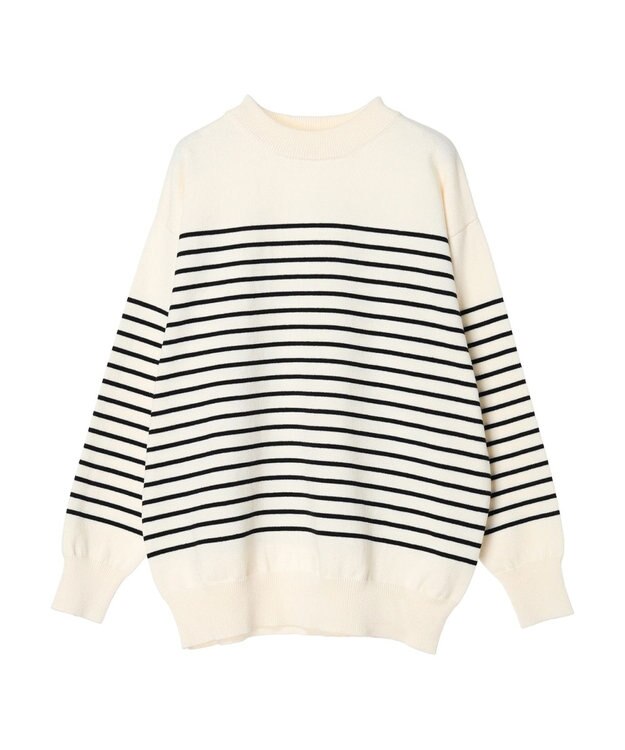 CRAFT STANDARD BOUTIQUE パネルボーダーニットプルオーバー White