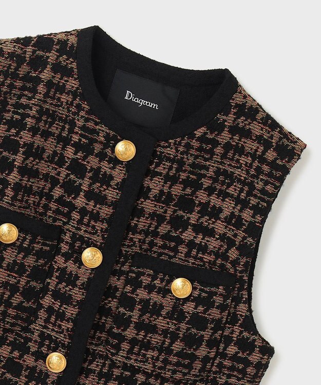 GRACE CONTINENTAL チドリツイードベスト マルチ