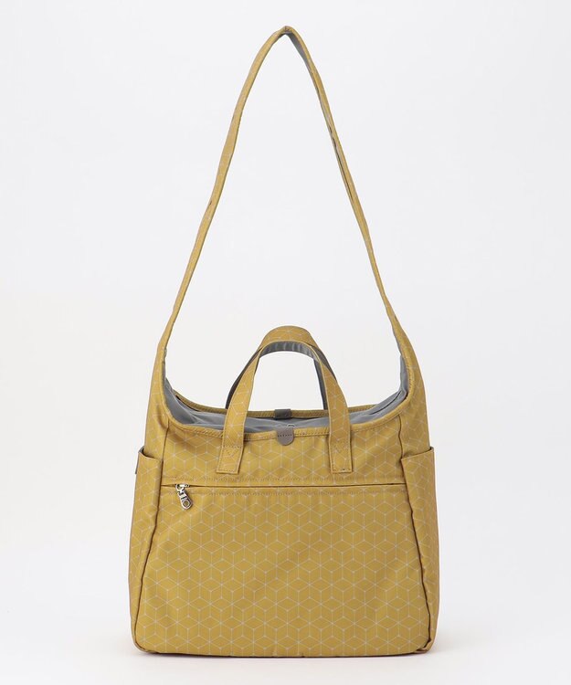 Y'SACCS キュービック×ポイントドット　2WAYトート＆ショルダー　Mサイズ イエロー