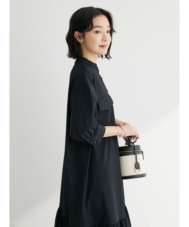 Green Parks ・ＥＬＥＮＣＡＲＥ　ＤＵＥ　バンドカラーワンピース Black