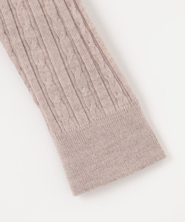 J.PRESS LADIES 【洗える】KNIT BASIC クルーネック カーディガン トップベージュ系