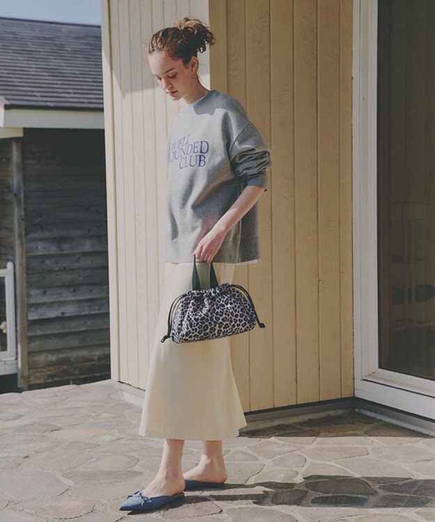 LeSportsac E/W CITY DRAWSTRING BAG??? /アップタウンレオパード/ブラック アップタウンレオパード/ブラック