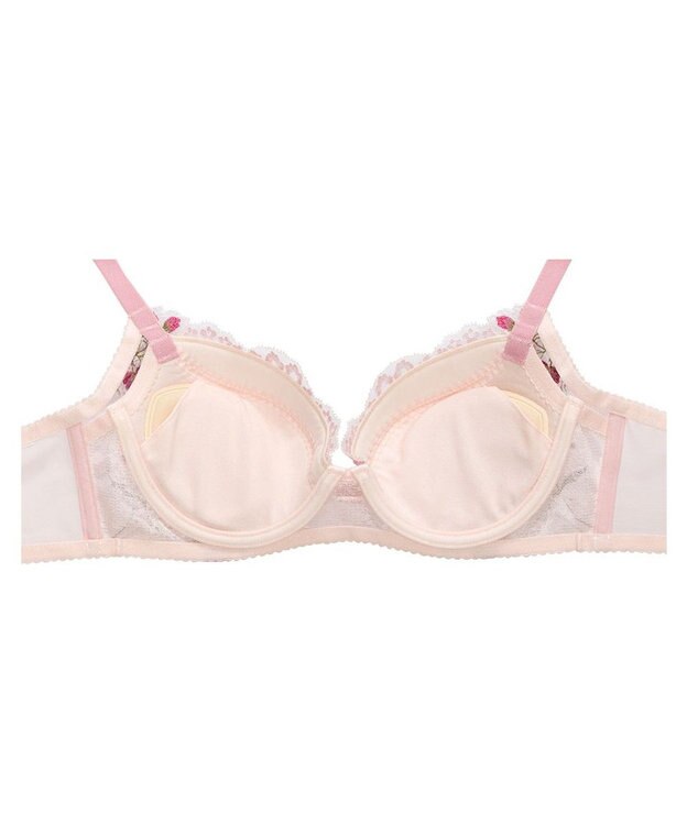 WACOAL 【リボンブラ】 【脇すっきり】 ブラジャー 脇高設計 着やせシルエット 動いても谷間をキープ ペアショーツあり レディース BRB413 /ワコール ピンク