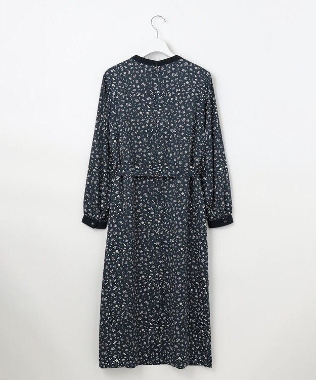 J.PRESS LADIES L 【洗える】スパンウェーブフラワープリント ワンピース ブルー系5