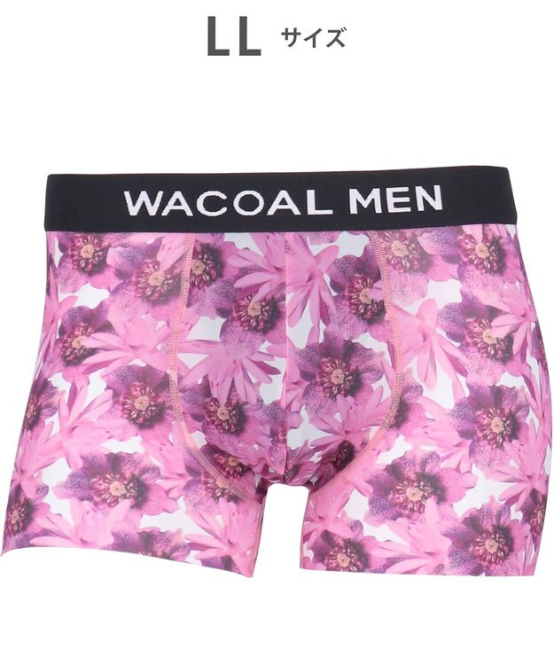 WACOAL MEN ボクサーパンツ 【DREAMS COME TRUE 35th Anniversaryコラボ】 メンズ 下着 【気持ちいいパンツ】 ズレにくい 前閉じ 通気性 吸汗速乾性 抗菌防臭 ドリカム フリーカッティング(裾部分) WT3422 /ワコールメン ピンク
