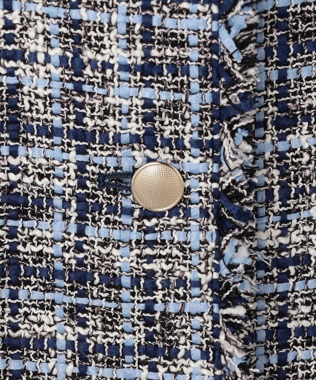 J.PRESS LADIES L ファニーツイード ジャケット ネイビー系