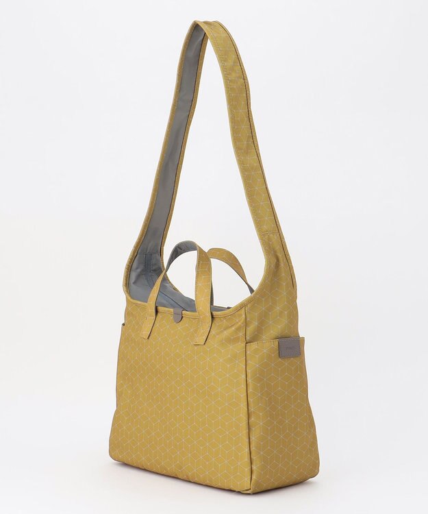 Y'SACCS キュービック×ポイントドット　2WAYトート＆ショルダー　Mサイズ イエロー