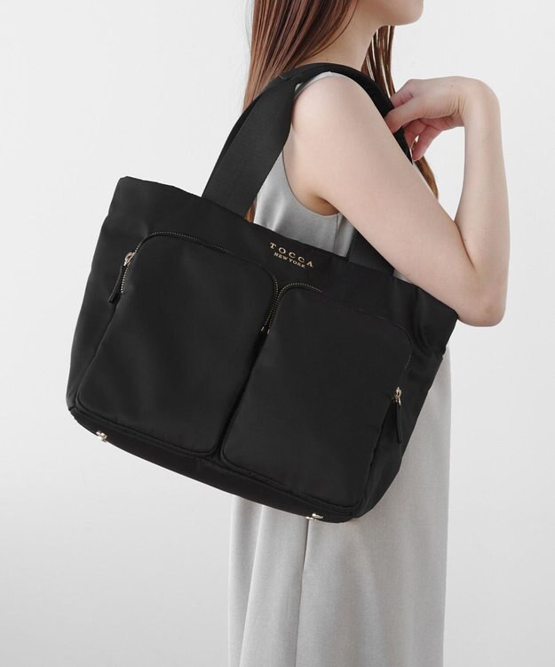 TOCCA 【WEB＆一部店舗限定・A4サイズ対応】VIA METRO NYLON BAG ナイロンバッグ ブラック系