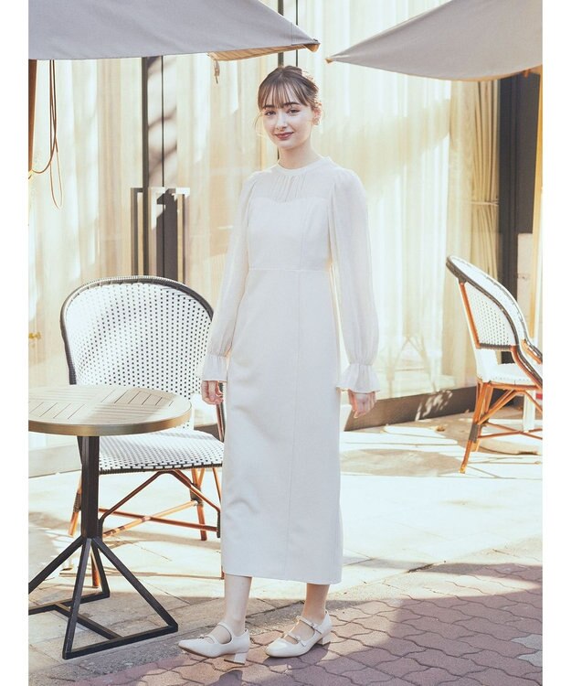 earth music&ecology シアードットドッキングワンピース Beige