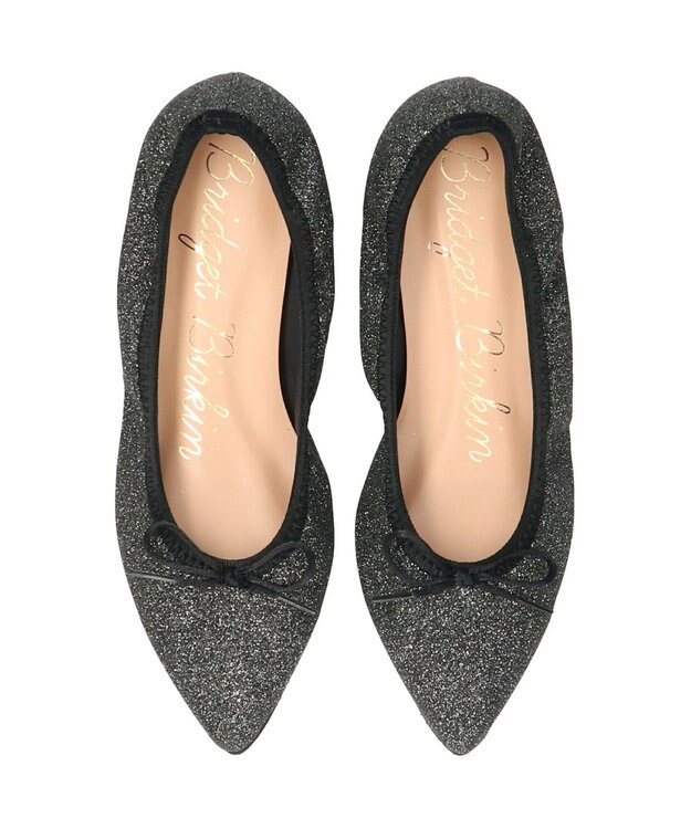 Bridget Birkin 【Bridget Birkin】ポインテッドトゥバレエシューズ ブラック雑材