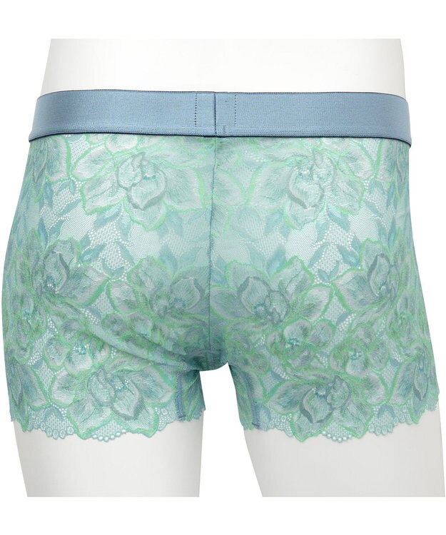WACOAL MEN ボクサーパンツ 【レースボクサー】 レース 通気性 前閉じ WT3824 /ワコールメン ターコイズ