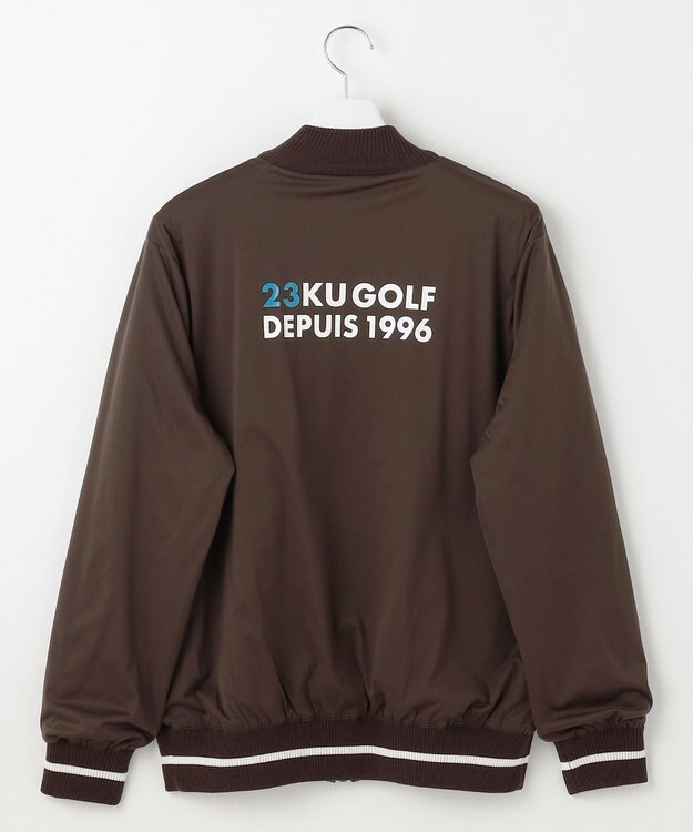 23区GOLF 【MEN】リバーシブルニットブルゾン ターコイズブルー系2