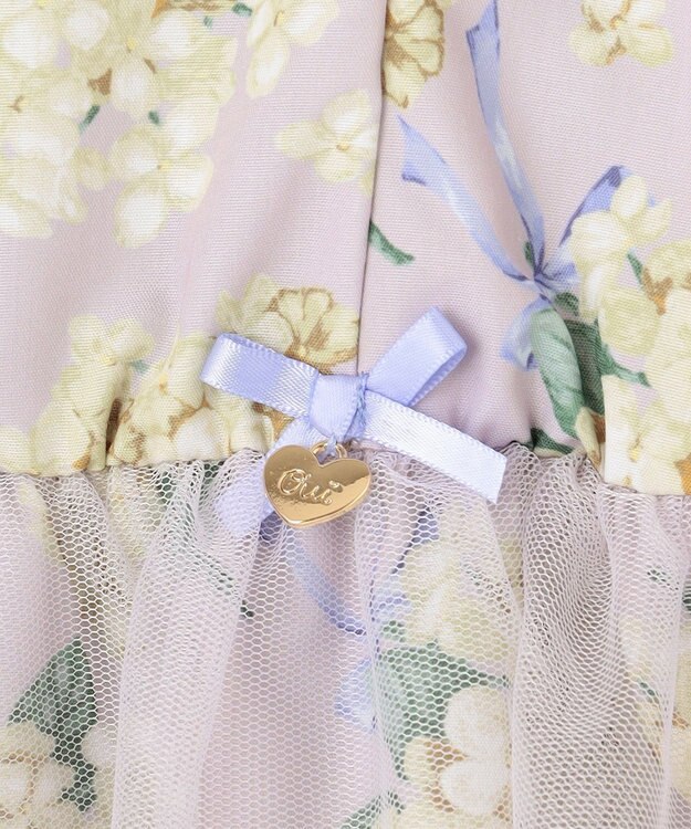 ANY KIDS アジサイ ワンピース ラベンダー系