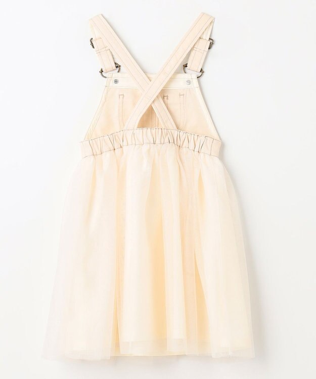 ANY KIDS チュール付き ジャンパースカート エクリュ