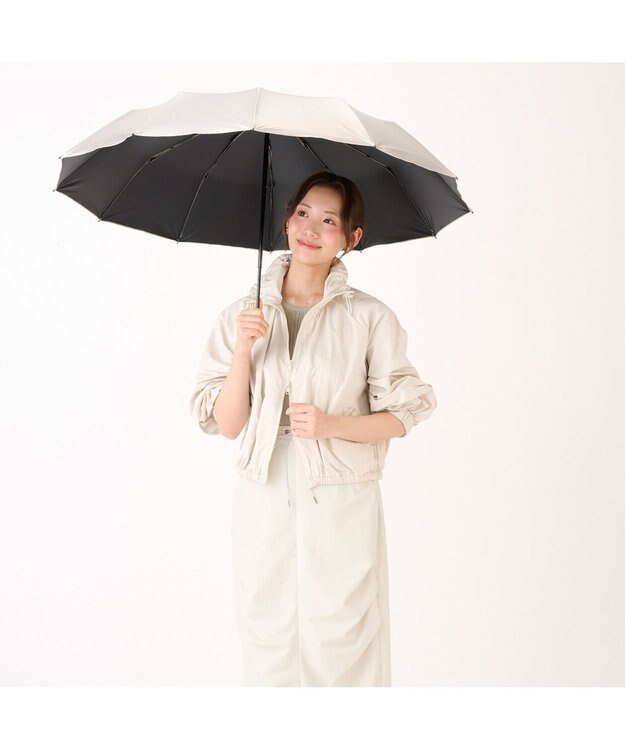 MOONBAT 【遮光100％/超軽量/耐久性】マジで軽い傘 晴雨兼用 折りたたみ日傘 マジカルテックプロテクション Tough 12 rib 55cm シルバー