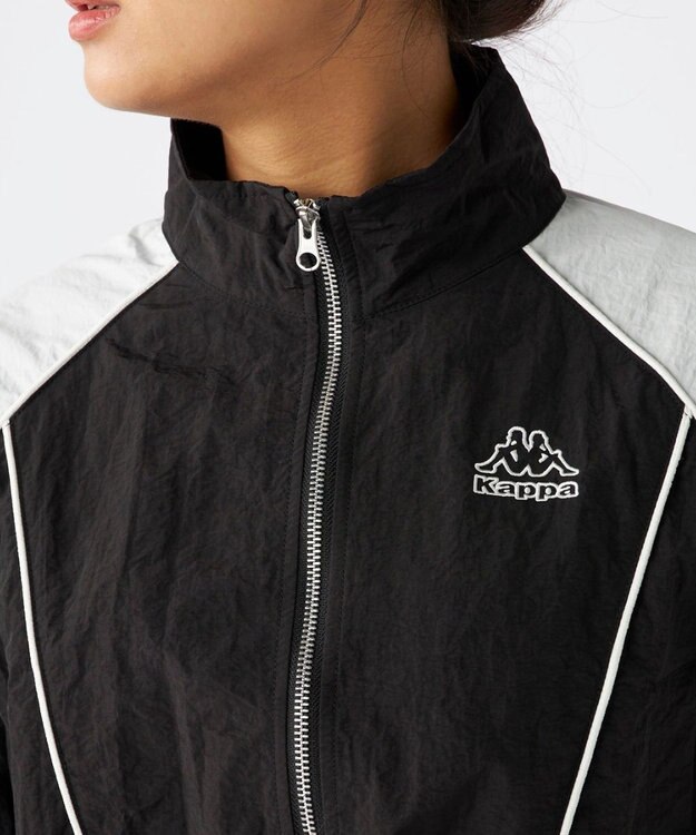 OP／FILA 【Kappa】ショート丈 ナイロントラックジャケット ブラック