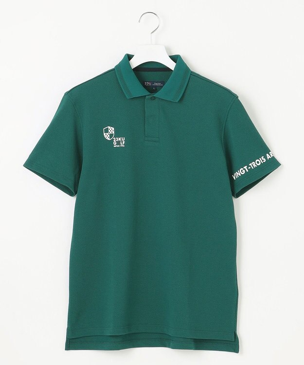 23区GOLF 【MEN【】吸水速乾・UVケア】グラフィカル ポロシャツ グリーン系