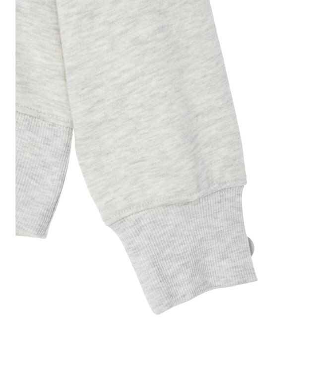 Green Parks ミニ裏毛Ｖネックカーディガン Gray Mixture