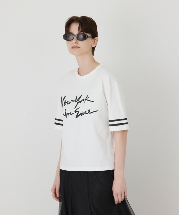 GRACE CONTINENTAL カレッジロゴプリントTシャツ ホワイト