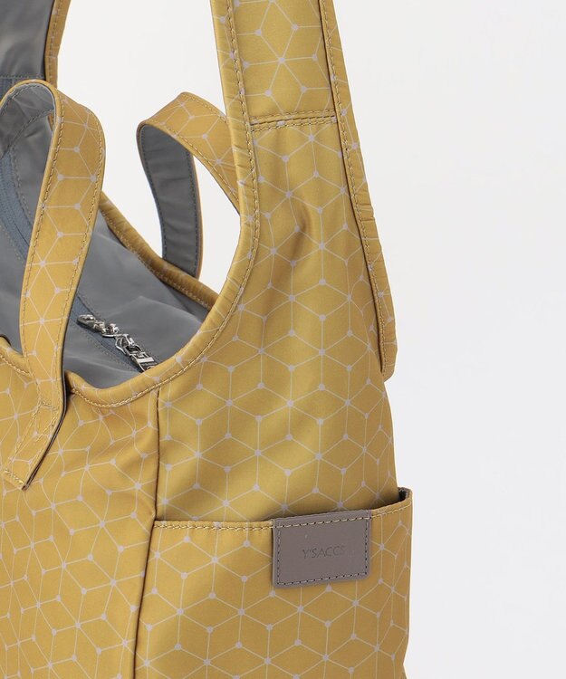 Y'SACCS キュービック×ポイントドット　2WAYトート＆ショルダー　Mサイズ イエロー