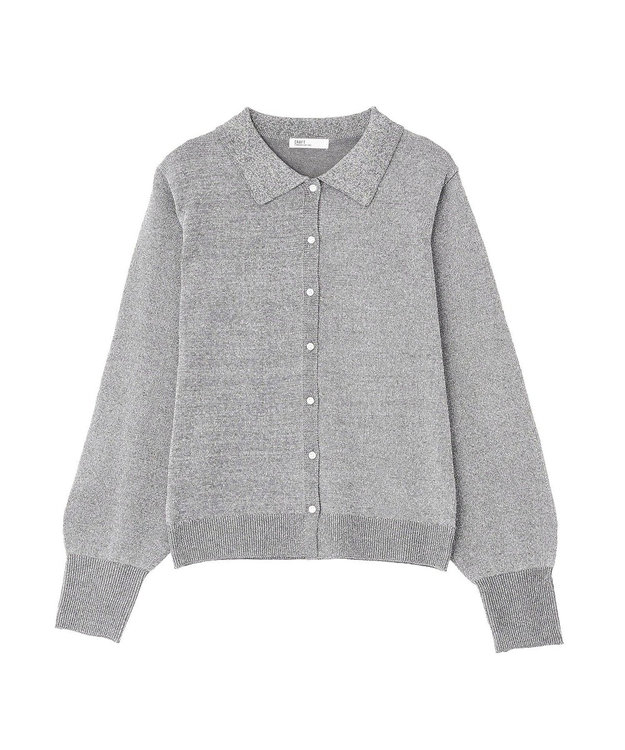 CRAFT STANDARD BOUTIQUE ポロ衿アンサンブルニット Gray