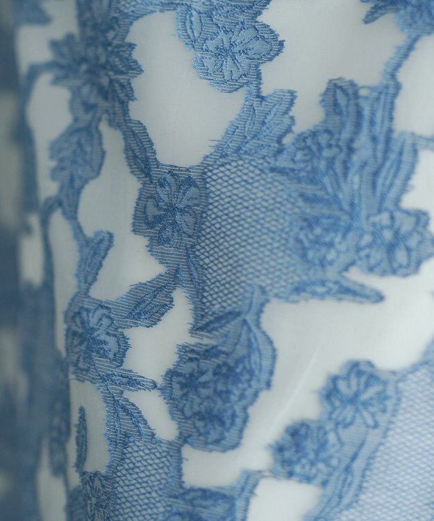 YECCA VECCA シアーレース柄マーメイドスカート Blue