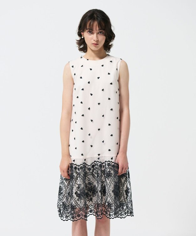 GRACE CONTINENTAL 刺繍レースドレス キナリ