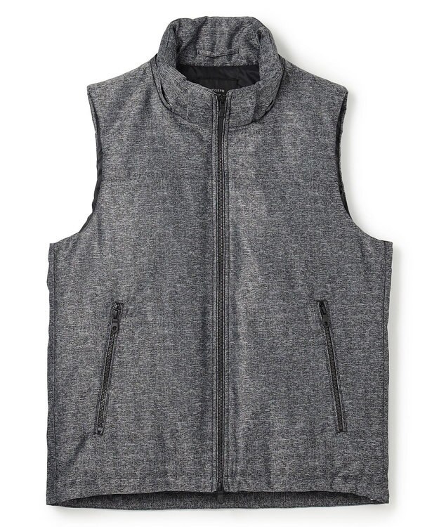 JOSEPH HOMME 【新素材】ライトラスターシャンブレー　ダウンベスト グレー系