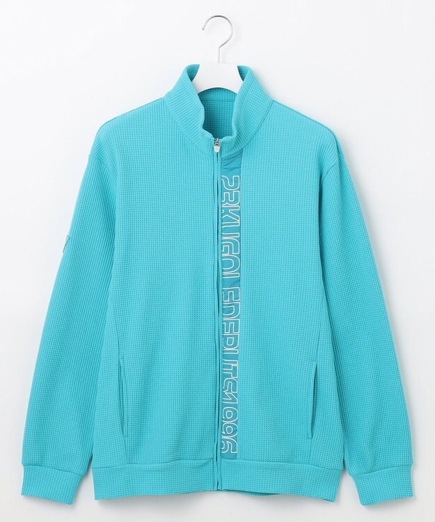 23区GOLF 【MEN】【UVケア】ワッフル パーカー ターコイズブルー系