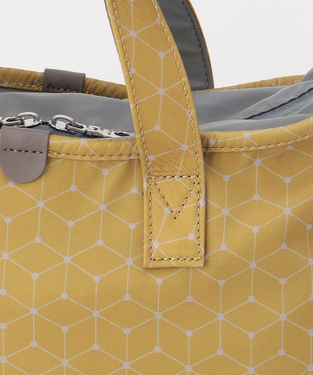 Y'SACCS キュービック×ポイントドット　2WAYトート＆ショルダー　Mサイズ イエロー