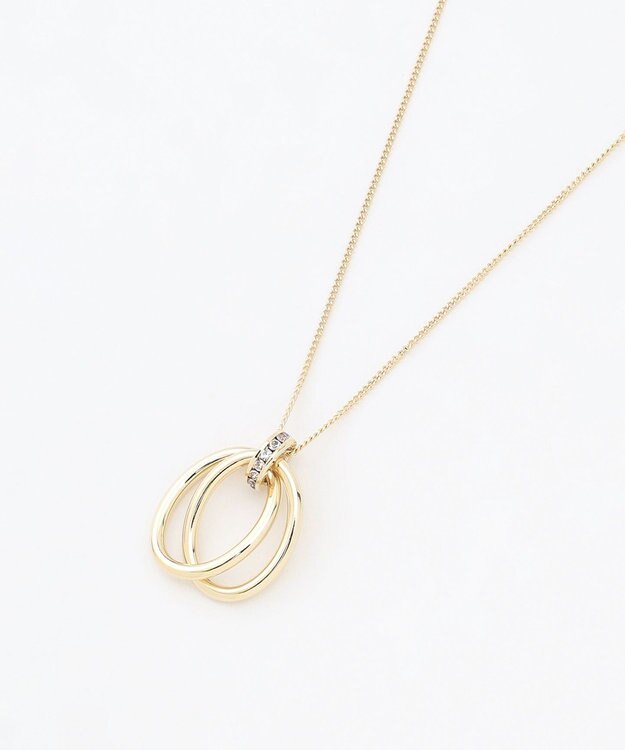 ANY SIS オーバルストーン ネックレス ゴールド