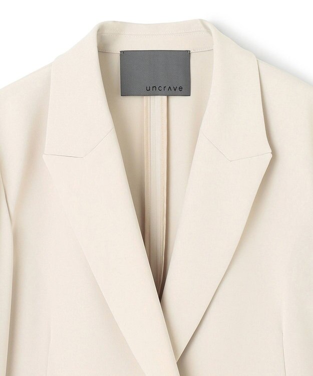 uncrave クールタッチツイル ショートジャケット グレージュ