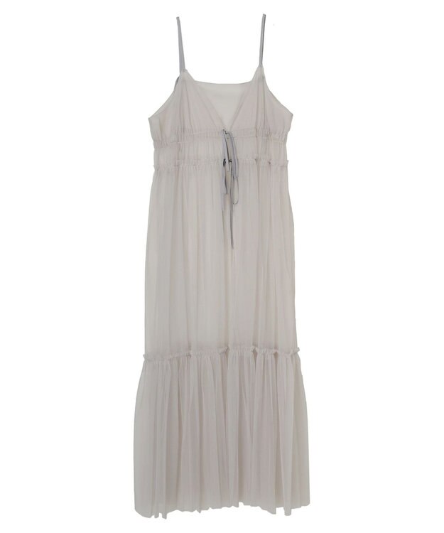 Green Parks ・ＥＬＥＮＣＡＲＥ　ＤＵＥ　２ｗａｙチュールキャミワンピ Gray