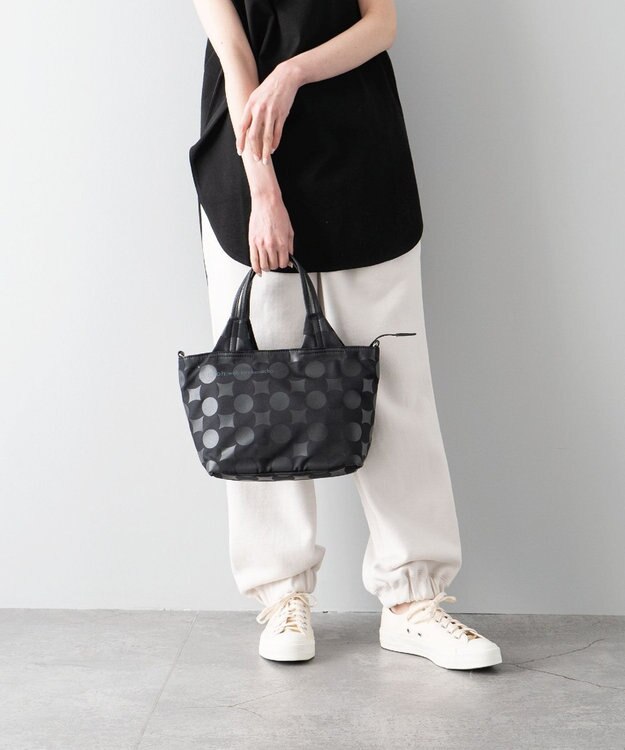 MIYABIYA La quoh with kirakaracho 南蛮七宝ベーシックプリント スモールトート 玄(ブラック)